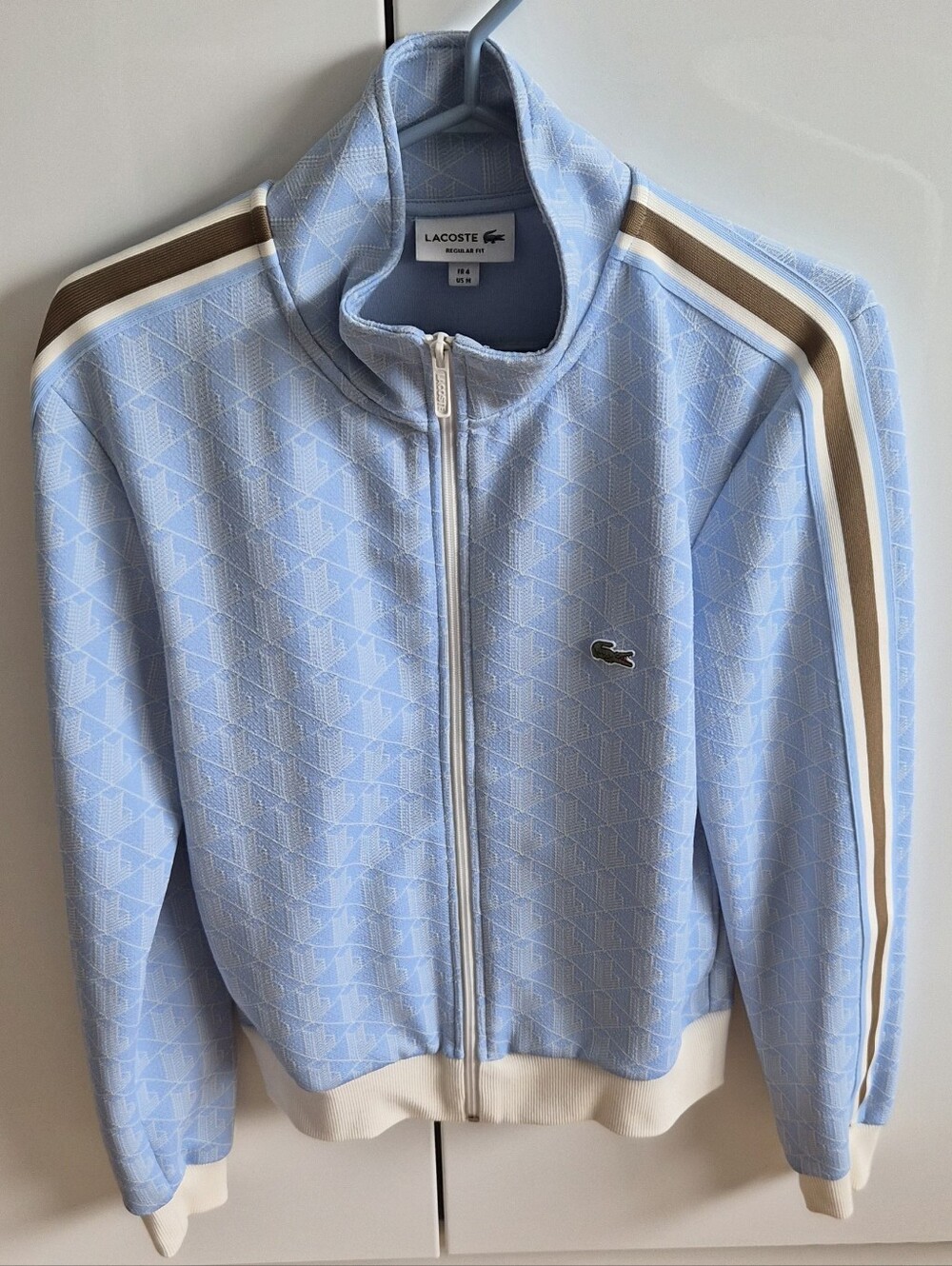 Men Lacoste Blue Zip Up, M